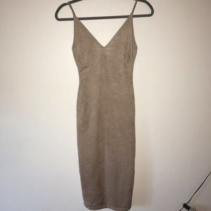 Tan Suede Dress